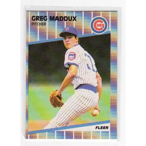 1989 Fleer Greg Maddux baseball card #431 –HOF - Cubs