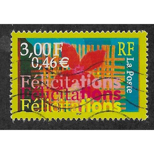 FRA 2000 3.00F 'GREETINGS' FINE USED (EBID61-872)