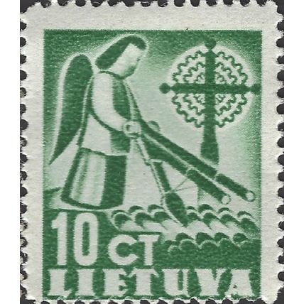 LITHUANIA, For freedom, green 1940, 10ct, #2