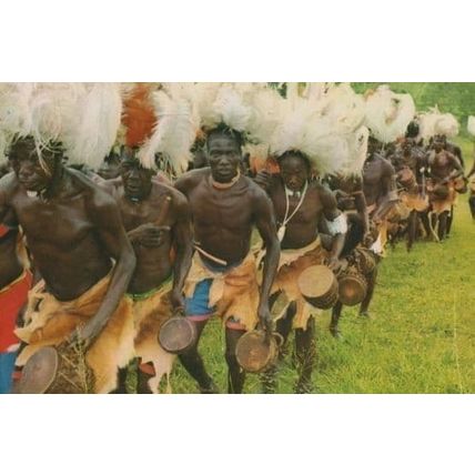 Uganda Bwola Dancers Dancer African Ugandan Postcard