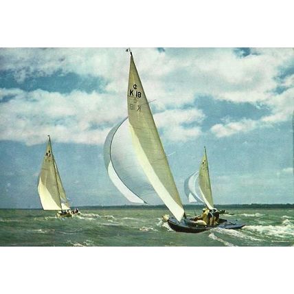 Yacht INTERNATIONAL ONE DESIGN Postcard (J. Arthur Dixon SS.821)