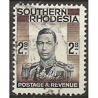 Southern Rhodesia 1937 SG50 2/- Black & Brown Fine Used .