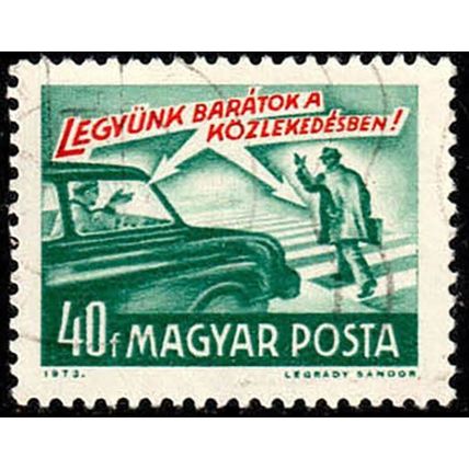 Hungary 1973 Traffic Safety 40f Used Stamp.