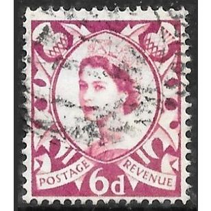 1958-67 Scotland Definitive - SG S3p 6d phos Queen Elizabeth C5