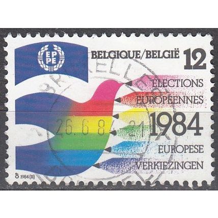 Belgique 1984 Michel 2185 O Cote (2008) 0.30 € Deuxième élection pour Parlement