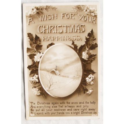 1911 Greetings postcard - Christmas Happiness