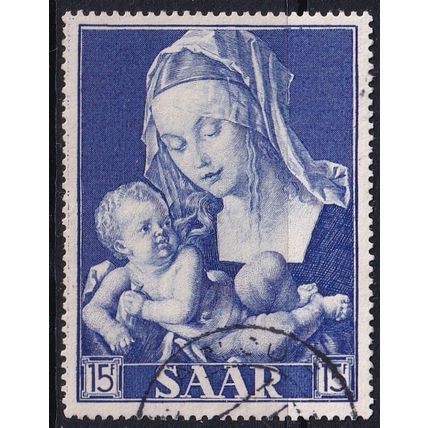 Saar - Germany 1954 SG 350 Used (D-085 (4))