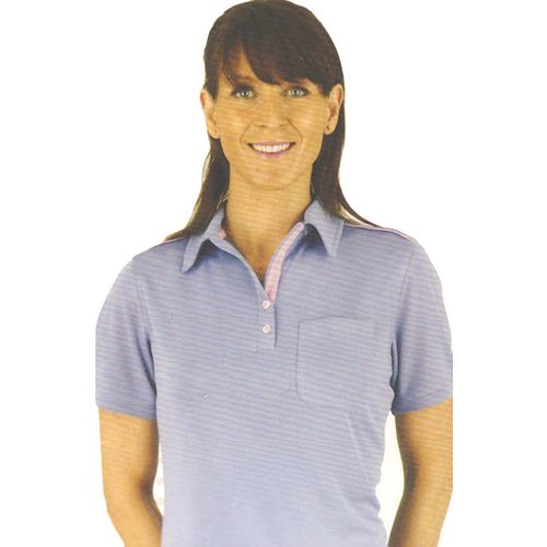 CRANE Ladies Adventure Blue Polo Shirt with Chest Pocket BNWT