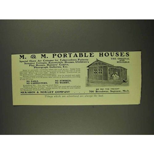 1908 Mershon & Morley Portable Houses Ad