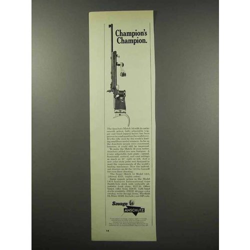 1967 Savage Anschutz Super Match 54 Model 1413 Rifle Ad