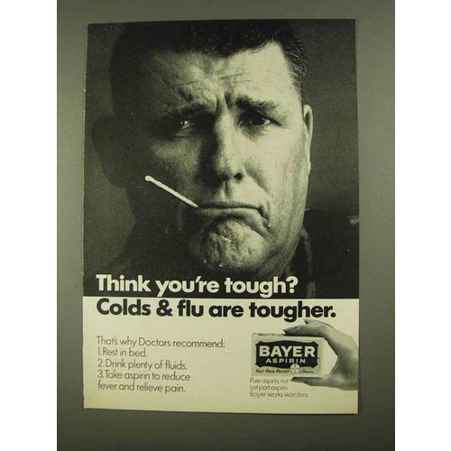 1968 Bayer Aspirin Ad - Think You're Tough?