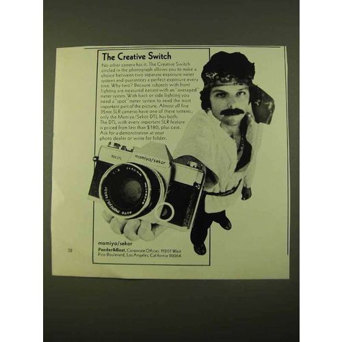 1970 Mamiya/Sekor 500 DTL Camera Ad - Creative Switch