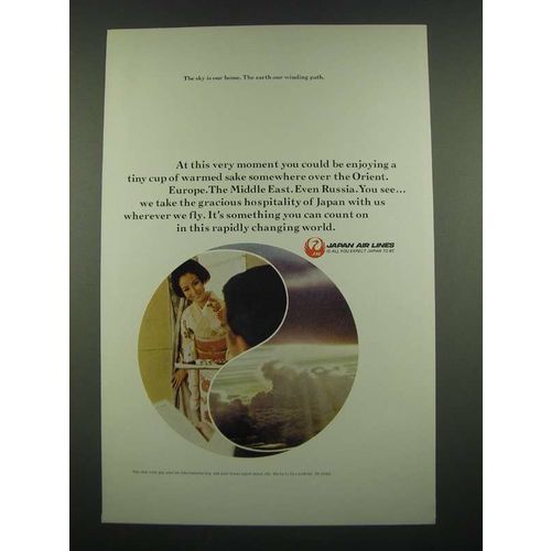 1970 JAL Japan Air Lines Ad - The Sky is Our Home