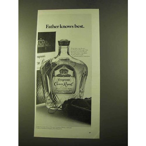 1970 Seagram's Crown Royal Ad - Father Knows Best