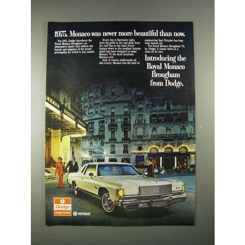 1975 Dodge Monaco Car Ad - Never More Beautiful