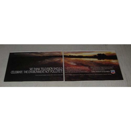 1988 Chevron Oil Ad - We Think Television Should Celebrate the Environment