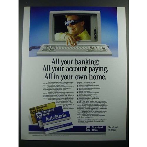 1988 Standard Bank Ad - All Your Account Paying in Your Own Home