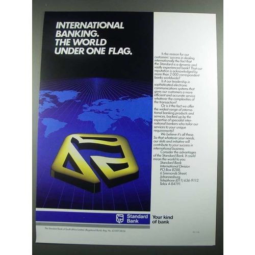 1988 Standard Bank Ad - The World Under One Flag