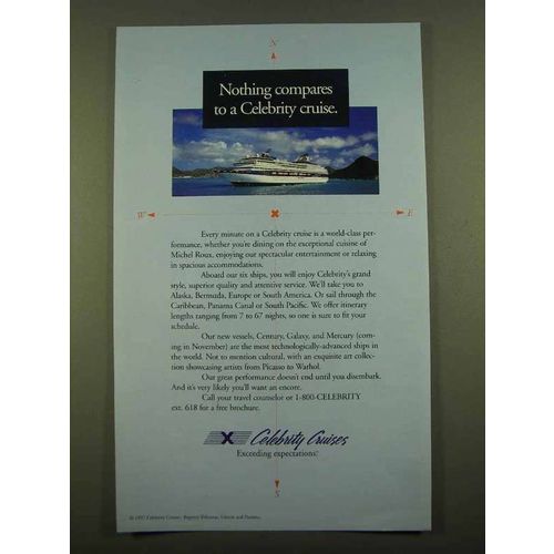 1997 Celebrity Cruises Ad - Nothing Compares To