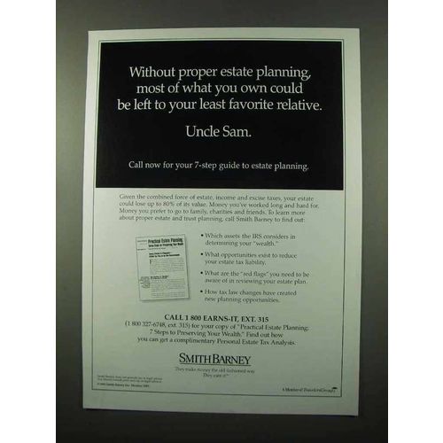 1997 Smith Barney Ad - Proper Estate Planning