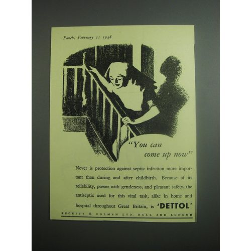 1948 Dettol antiseptic Ad - You can come up now