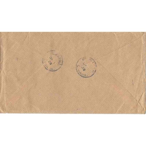Canada Admiral REGISTERED 1922, Halifax REG Fancy Cancel to USA