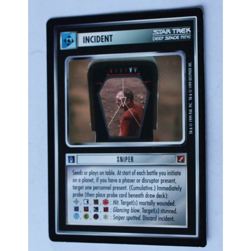 Star Trek CCG: Blaze of Glory # Sniper (A) 1999 decipher