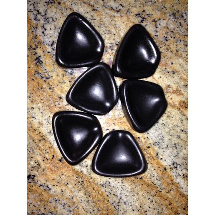 Fondue Strawberry/any Fruit Mini Ceramic Plates-Holders Set of Six Dark Brown