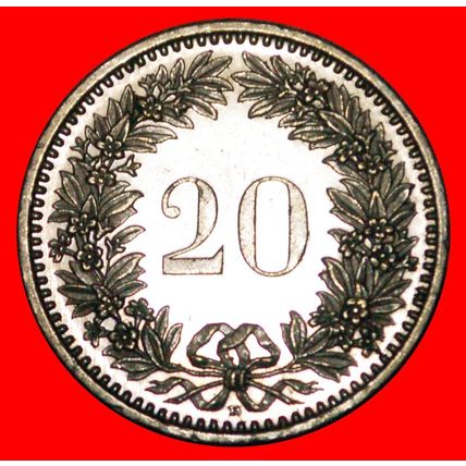 LIBERTY (1939-2021):SWITZERLAND★20 RAPPEN 2012B MINT LUSTRE★LOW START★NO RESERVE