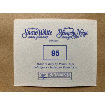 Snow White and the Seven Dwarfs Sticker # 95 (A) unused 1994 Panini Disney