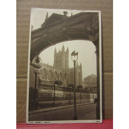THE ABBEY, BATH. SOMERSET used vintage postcard by J. Salmon 1958 pm =