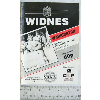 1987 programme Widnes v.Warrington