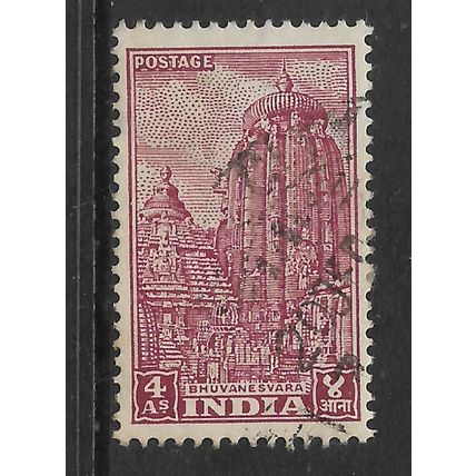 INDIA 1949 4a LAKE BHUVANESVARA SG 316 FINE USED#