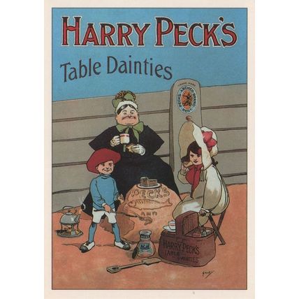 Harry Peck's Table Dainties Advertising Postcard