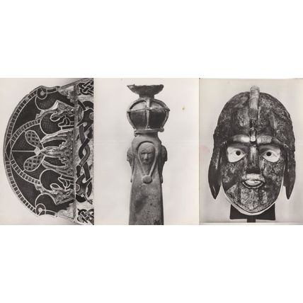 Ship Burial At Sutton Hoo 3x Vintage British Museum Postcard s