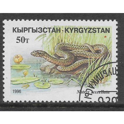 KYRGYZSTAN 1996 REPTILES 50T TESSELLATED WATER SNAKE SG 109 FINE USED