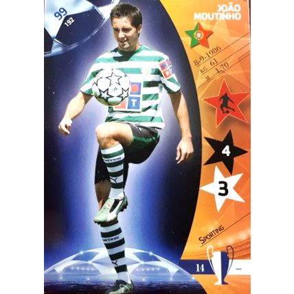 PANINI CHAMPIONS LEAGUE 2007 JOAO MOUTINHO RARE ROOKIE CARD