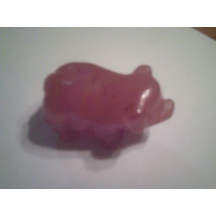 Figurine carved gemstone pink pig