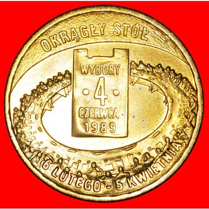 TABLE: POLAND★2 ZLOTY 1989 2009 NORDIC GOLD UNC MINT LUSTRE★LOW START★NO RESERVE