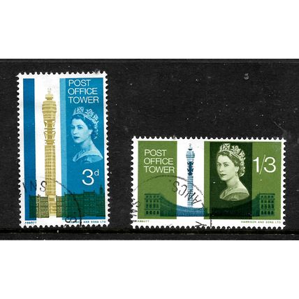 GREAT BRITAIN 1965 OPENING POST OFFICE TOWER SG 679 /680 SET 2 VALS FINE USED#3