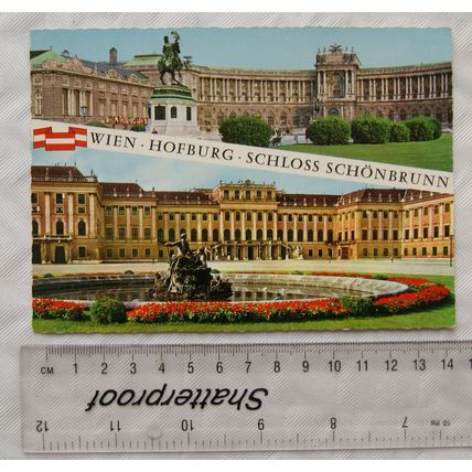 old postcard Wien Hofburg, Schloss Schönbrunn