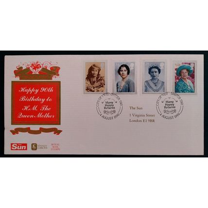 GB 1990 Queen Mothers 90th Birthday City of Westminster pm