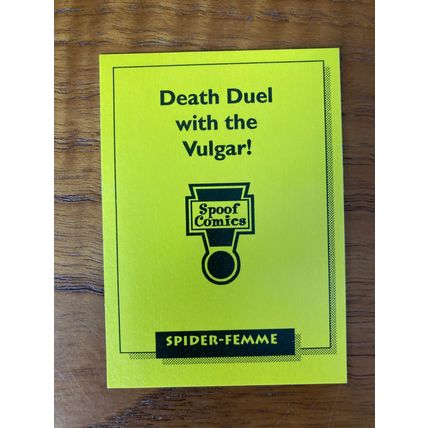 Personality Comics base trading card # Spider-Femme Vulgar (A) 1992