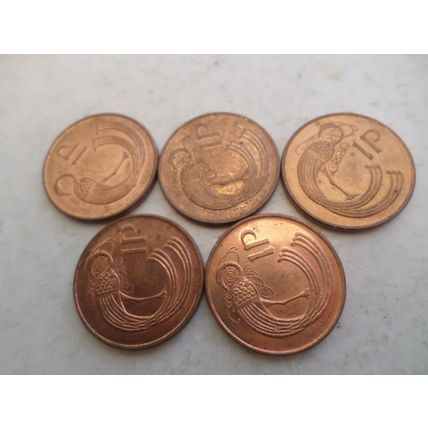 Ireland (Eire) - 10 - 1p coins - dated 1996