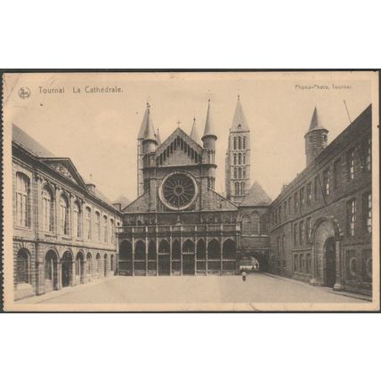 La Cathédrale, Tournai, c.1920s - Nels Phono-Photo CPA