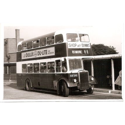 Black & White Photograph of Sunderland & District Omnibus Co. Ltd. - PUP 546