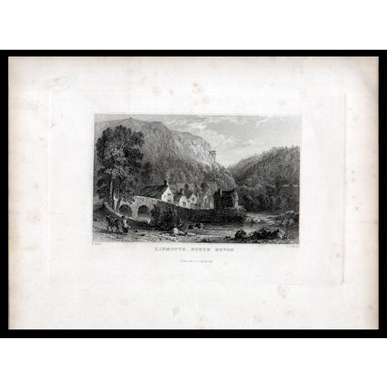 LINMOUTH, NORTH DEVON 1832 Joseph Clayton Bentley - Thomas Allom ENGRAVING