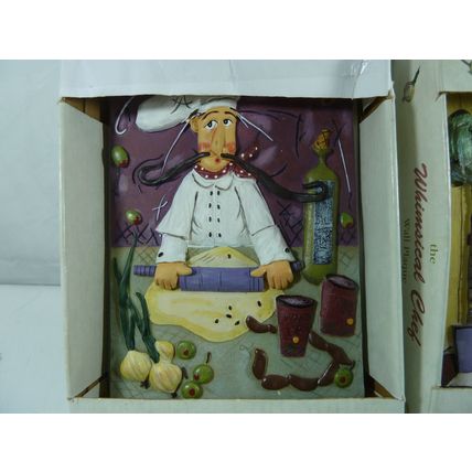 The Whimsical Chef Wall Plaque, by Joanna, Lot 2, NEW*