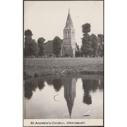 St Andrew's Church, Wraysbury, Buckinghamshire, c.1920s - RP Postcard
