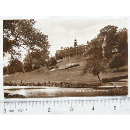vintage postcard The School, Shrewsbury
